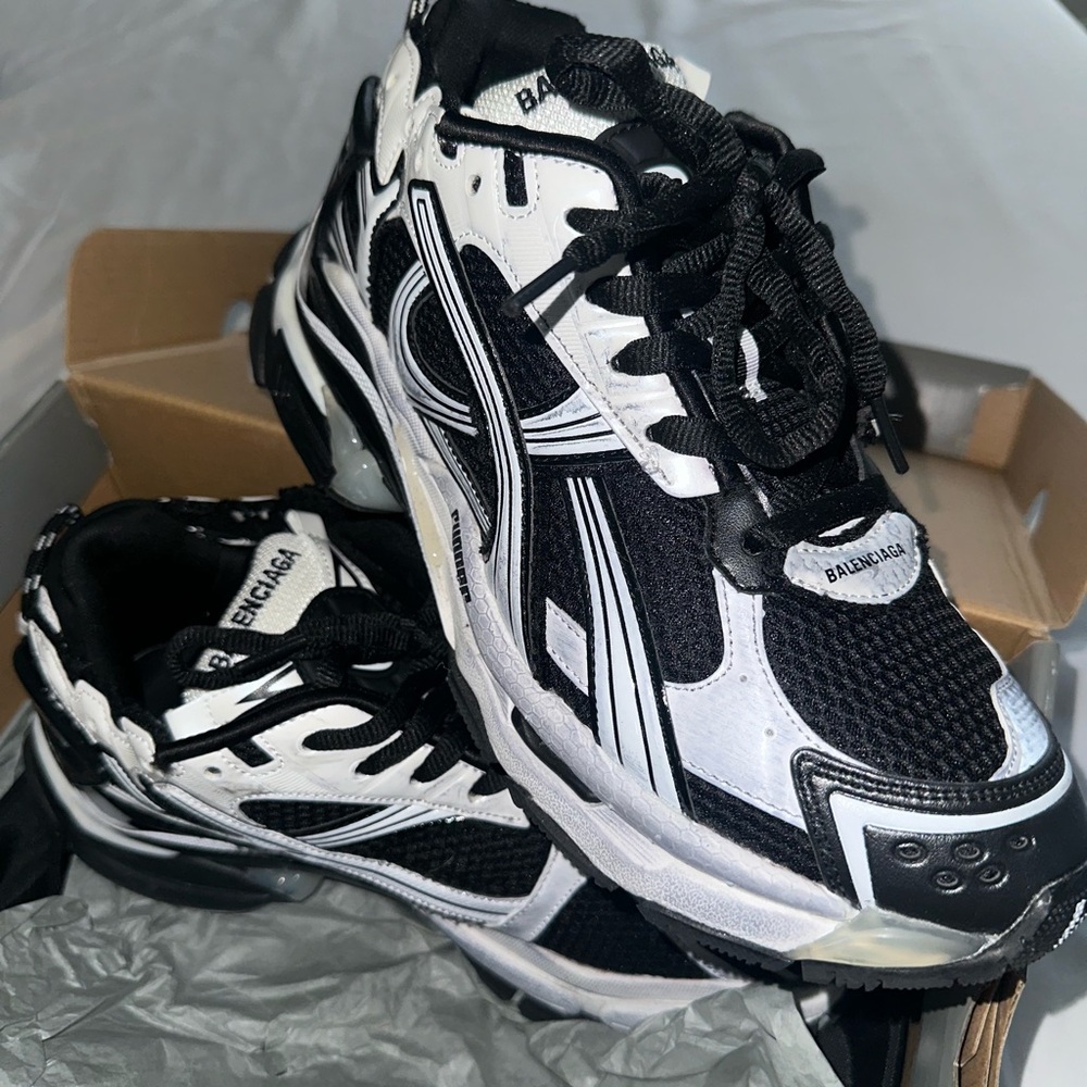 Balenciaga Black and White Sneakers
